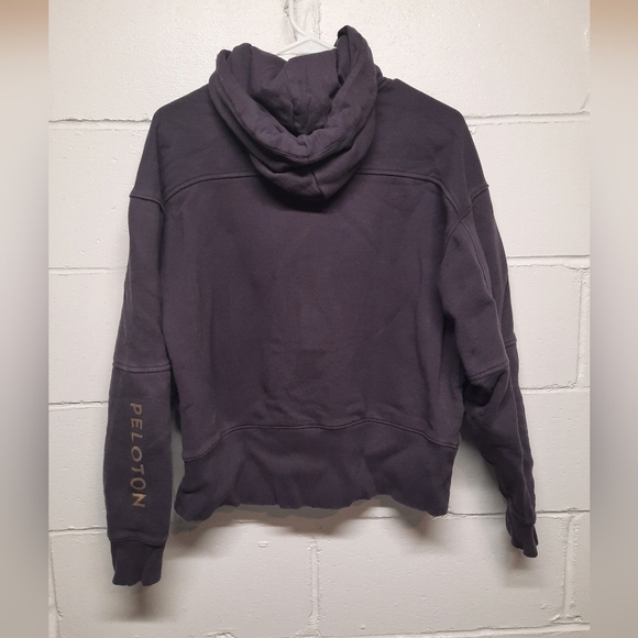 PETLOTON (Women's Medium) Chic 1/2 Zip Pullover Hoodie Purple- Arm Spellout - Picture 6 of 9